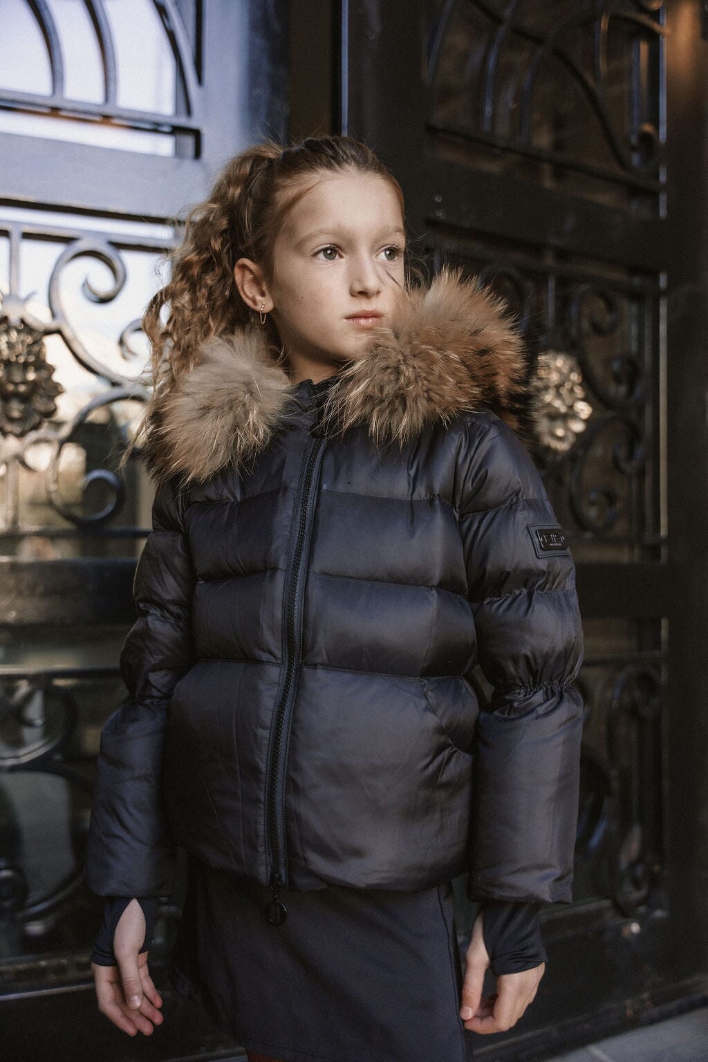 The Waypoint Girls Peplum Coat - Black Coat IBIS Outerwear 