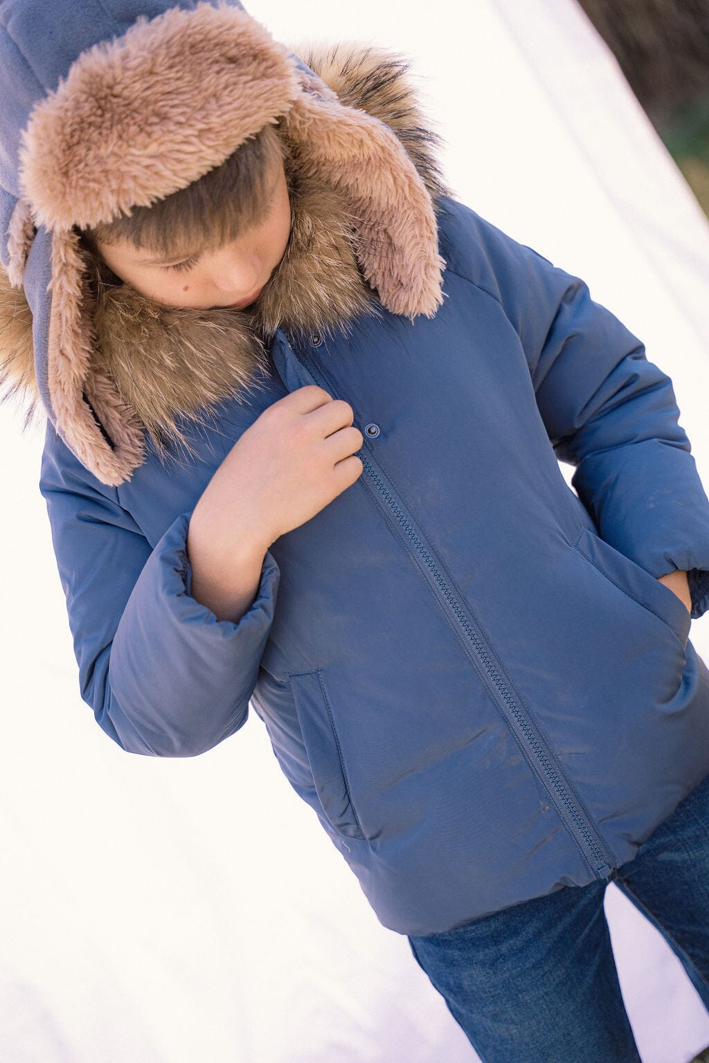 Verse Toddler Down Coat - Off Blue Coat IBIS Outerwear 